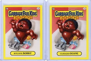 Garbage Pail Kids Flashback 3 CLOGGED DUANE & BYE BYE BOBBY 10A/B Base Stickers - Picture 1 of 1