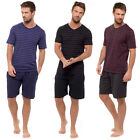 Mens Loungewear Jersey Short Sleeve Top  & Shorts Pyjama Set Pjs S-XXL