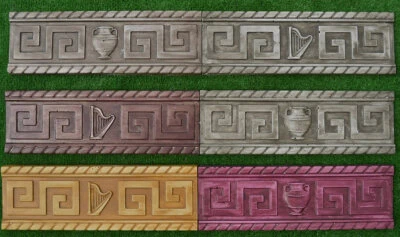 3 molds border edging antique greek plaque concrete plaster wall  decor W10-3 - Image 1 of 4