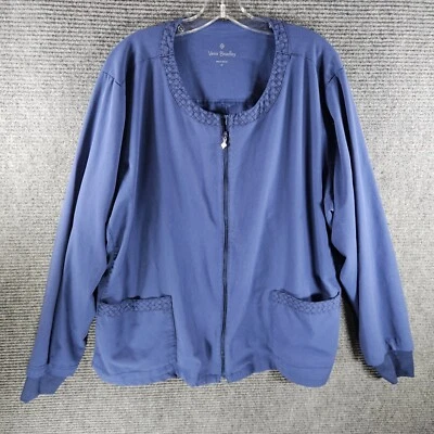Vera Bradley Navy Blue V8109 Halo Julia Full Zip Scrub Jacket Size 3X - Image 1 of 4
