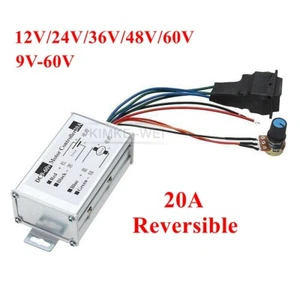 DC 9V-60V 20A PWM Motor Stepless Variable Speed Control Controller Switch New - Picture 1 of 5