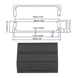 Electronic Project Box Sandblasting Oxidation Power Junction Case Black. - Picture 1 of 24