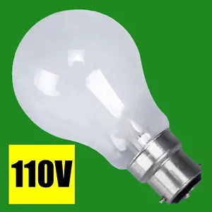 6x 60W 110V BC Pearl GLS Light Bulb Construction Site Festoon Bayonet B22 Lamp - Picture 1 of 1