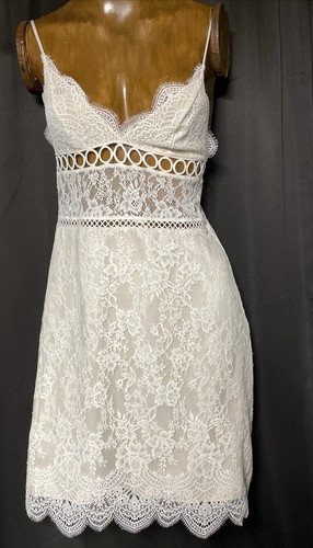 UNDERCOVER Abito Lingerie Victoria's Secret Donna Taglia Small Bianco Pizzo Slip