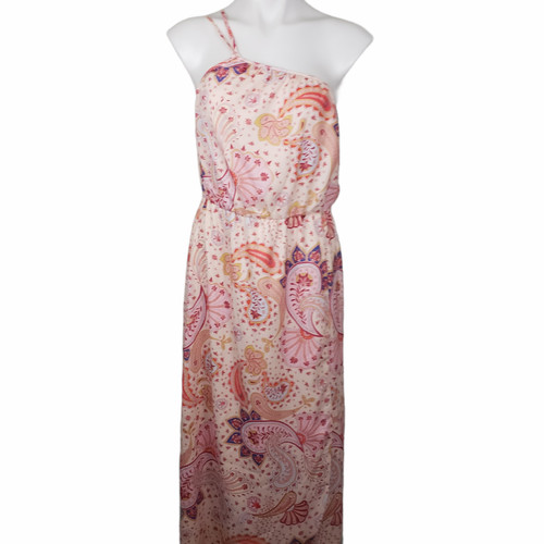 VALENTINO Maxi abito Valentina Paisley con spalline monospalla nuovo con etichette Lovers & Friends taglia smal