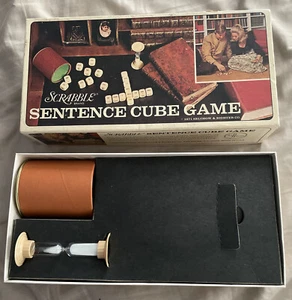 Vintage Scrabble Sentence Cube Game 1971 Selchow & Righter 100% Complete! - Picture 1 of 3