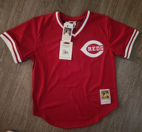Mitchell & Ness Authentic Pete Rose Cincinnati Reds 1984 Pullover Jersey L Cover