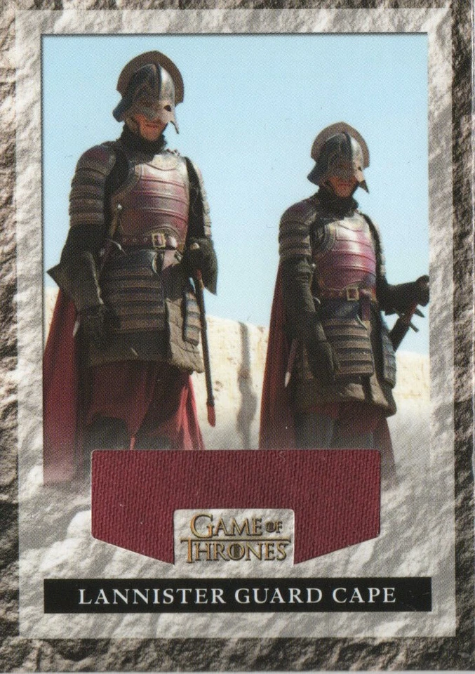 Game of Thrones Season 2 Costume Relic Card RLG2 Lannister Guard Cape #106/475 - Image 1 of 1
