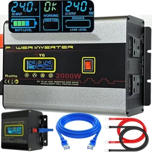 YQ Power Inverter 24V to 240V 2000W 4000W Converter for Truck Lorry Microwave - Picture 1 of 11