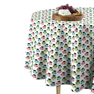 Graduation Owls Toss Signature Round Tablecloth Assorted Sizes - Picture 1 of 1