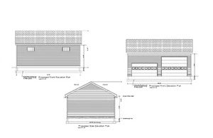 30'X40' GARAGENPLÄNE SIEBELDACH ARCHITEKTURPLÄNE #20-3040-GBL-8 - Bild 1 von 3