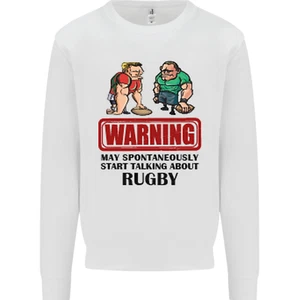 Rugby May Start Talking About Funny Beer Kids Sweatshirt Jumper - Picture 1 of 3