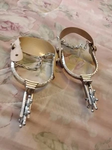 Cinghie speroni metallo stella bambini catene tacco cowboy bambino decorazione western vintage - Foto 1 di 2