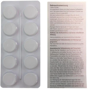 10x Reinigungstabletten 18mm 1,6g für Bosch Vero und Siemens EQ  - Bild 1 von 3