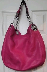 BORSA A TRACOLLA MICHAEL KORS FULTON PELLE ROSSA ARGENTO FERRAMENTA CON **PORTAFOGLIO** - Foto 1 di 15