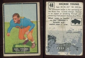1951 Topps Magic #48 George Young RC HOF Bucknell Bisons POOR - Picture 1 of 1