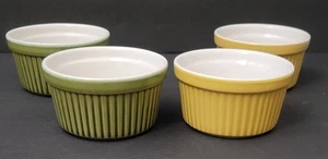 Ramekins Yellow And Green, Set Of 4 - Picture 1 of 3