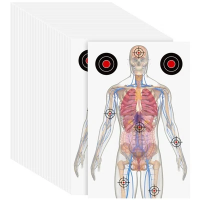 50 Sheets 23 x 35 Inch Shooting Targets Silhouette Medically Designed Human T... - Image 1 of 4