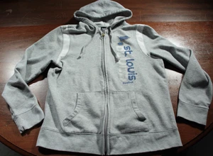 Sudadera con capucha con cremallera completa St. Louis Blues para mujer NHL Hockey L Reebok - Imagen 1 de 3