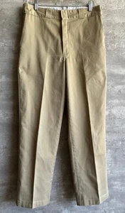Vintage 1980er LL Bean beige Twill Polycotton Chinohose Größe 33 x 31 hergestellt in den USA - Bild 1 von 9
