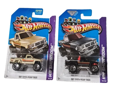 Toyota Pickup Hot Wheels 2013 4x4 HW Showroom 1987 lote de 2 Foto 1 de 2