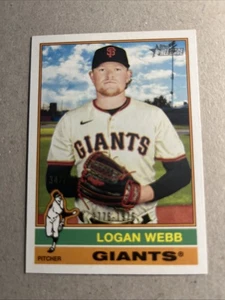 Logan Webb 2025 Topps Heritage #423 Bicentennial 1776-1976 #’d 134/200 SP - Bild 1 von 2