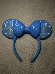 Disney Chanukka Menora Urlaub beleuchtet Minnie Maus Ohren Stirnband USB GUC - Bild 1 von 3