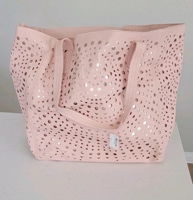 Bolso de Mano Bath & Body Works Rosa Melocotón Elegante Cuero Edición Limitada Raro Foto 1 de 4