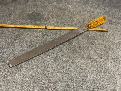 Vintage Heller Uncut 10” Smooth File With Hard Plastic Handle USA  - Image 1 of 4