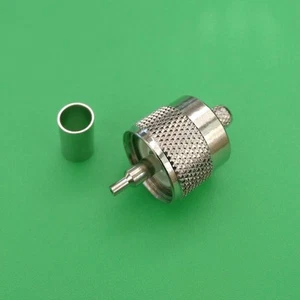 (QTY 5) Conector de engarce macho UHF RG59/U y RG62/U - Vendedor de EE. UU. - Imagen 1 de 3
