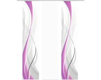 Schiebegardine 3er-Set Wuxi beere 60x245 cm - Bild 1 von 4