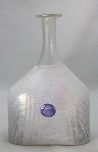 design studio glass vase Kosta Boda, Network, Bertil Vallien, h. 17,8cm / 7" - Bild 1 von 9