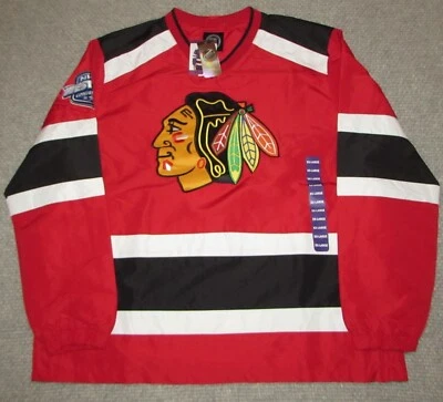 NHL GIII Blackhawks 2XL Pullover Red And Black Stitched Logo New with Tags ! - Image 1 of 4
