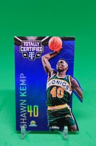 2014-15 Panini Totally Certified Platinum Blue Die-Cut 10/74 Shawn Kemp #135