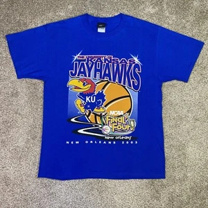 Vintage Kansas Jayhawks Shirt Herren L Roy Williams Autogramm Final Four 2003 KU - Bild 1 von 20