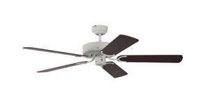 Low profile Ceiling fan without Lights Potkuri White Mahogany 52" Indoor fan - Picture 1 of 2