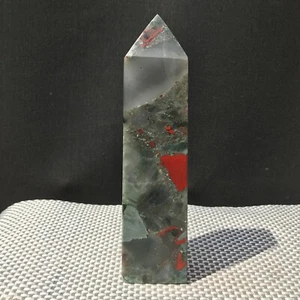 84G Natural Dragon Blood Column Obelisk Crystal Column Wand Point Healing - Foto 1 di 24
