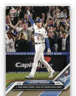 FREDDIE FREEMAN World Series Walk Off Home Run 2024 Topps Now #866, Dodgers 🔥 - Image 1 of 4