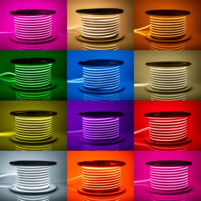 50M 12V Waterproof LED Strip Lights Flexible Neon Rope Silicone Outdoor Lighting - Image 1 of 4