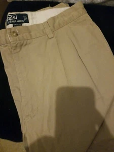 Mens Polo Ralph Lauren Pants  33 X 30 KHAKI - Picture 1 of 4