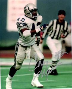 CHRIS WARREN NFL Seattle Seahawks Auto Autogramm signed 8x10 BW Foto - Bild 1 von 2