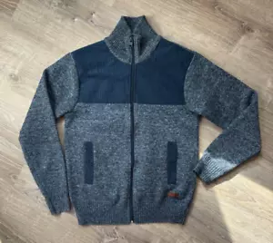 Bufflo David Bitton Watchman Mens Contrasting High Neck Fleece-Lined Jacket Blue - Picture 1 of 6