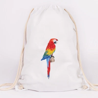 JUNIWORDS Turnbeutel Motiv "Low-Poly Ara" ver. Farben Geschenk Tasche