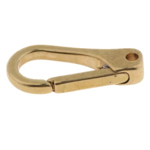 Solid Brass Carabiner Key Chain Buckle Clip Hook Handbag Clasp - Picture 1 of 7