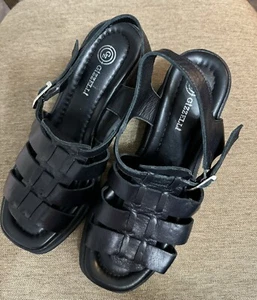GIZZELLI Sandalias Mujer Negras Talla 38 Cuero Muy Suave NUEVAS - Imagen 1 de 3
