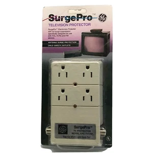 1987 GE Surge Pro Television Surge Protector Coaxial For Older TV VCR Stereo's - Picture 1 of 8