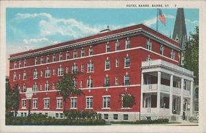 c1930s Hotel Barre Barre Vermont exterior postcard B483 - Picture 1 of 2
