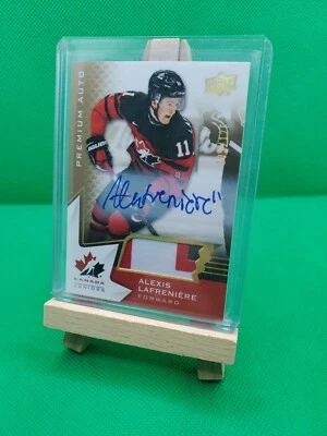 2020 UD Team Canada Juniors RPA Rookie Patch Auto Alexis Lafreniere  /125 - Image 1 of 3