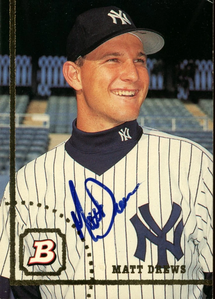 1994 Bowman MATT DREWS Signed Card autograph RC YANKEES #1 PICK - Image 1 of 1