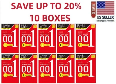 OKAMOTO 001 L Large Size Polyurethane Condoms 3 pcs x 10 boxes - US Seller - Image 1 of 4